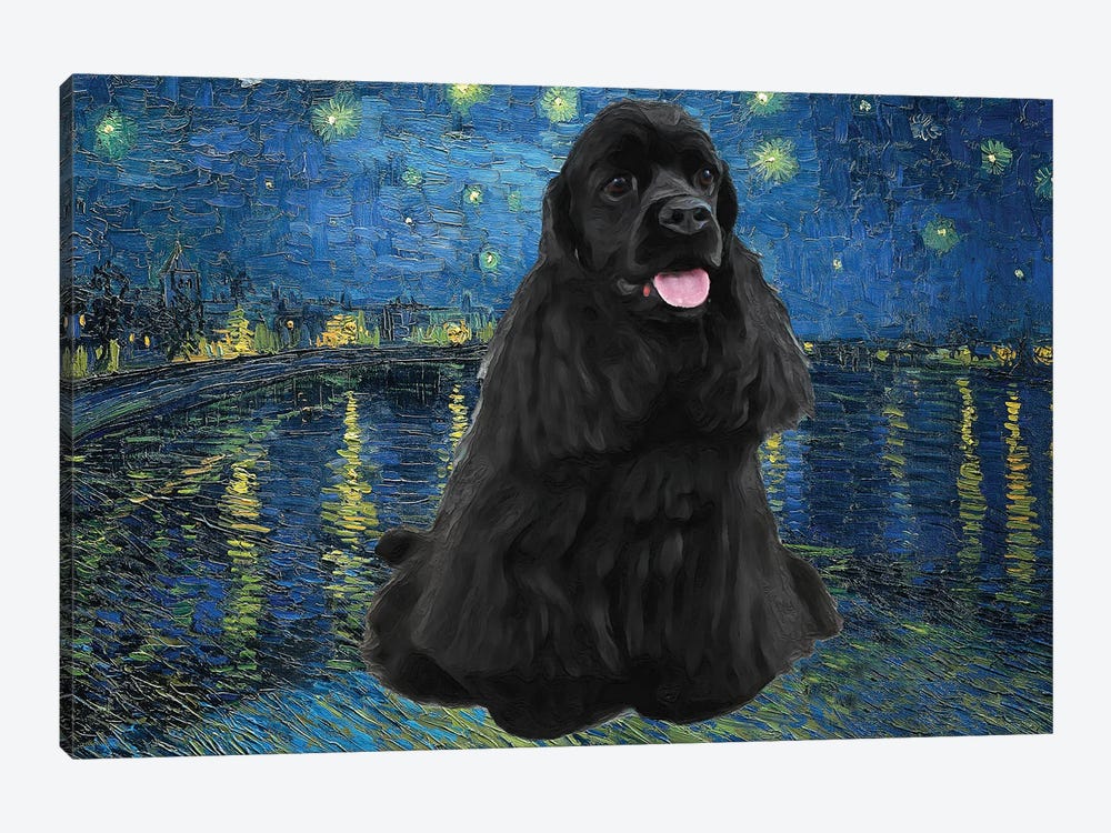 American Cocker Spaniel Starry Night Over The Rhone by Nobility Dogs 1-piece Art Print