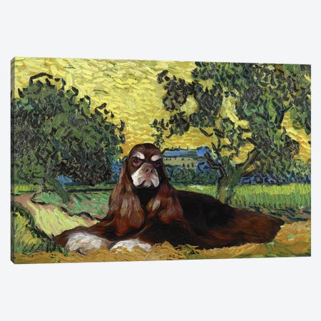 American Cocker Spaniel Auvers At Sunset Canvas Print #NDG844} by Nobility Dogs Canvas Print