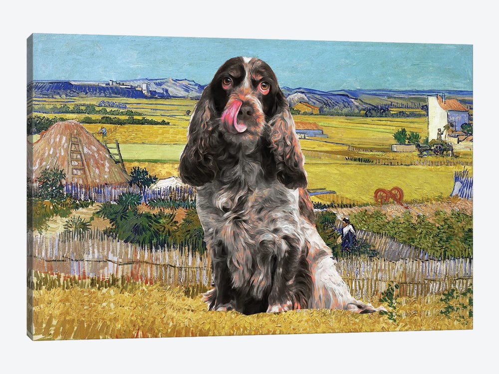 English Cocker Spaniel Harvest At La Crau by Nobility Dogs 1-piece Canvas Art Print