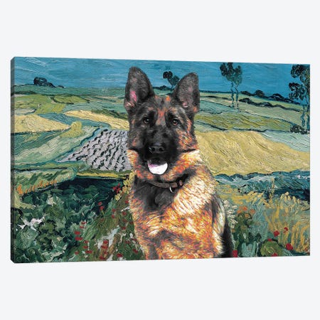 German Shepherd The Plain Of Auvers Canvas Print #NDG85} by Nobility Dogs Canvas Print