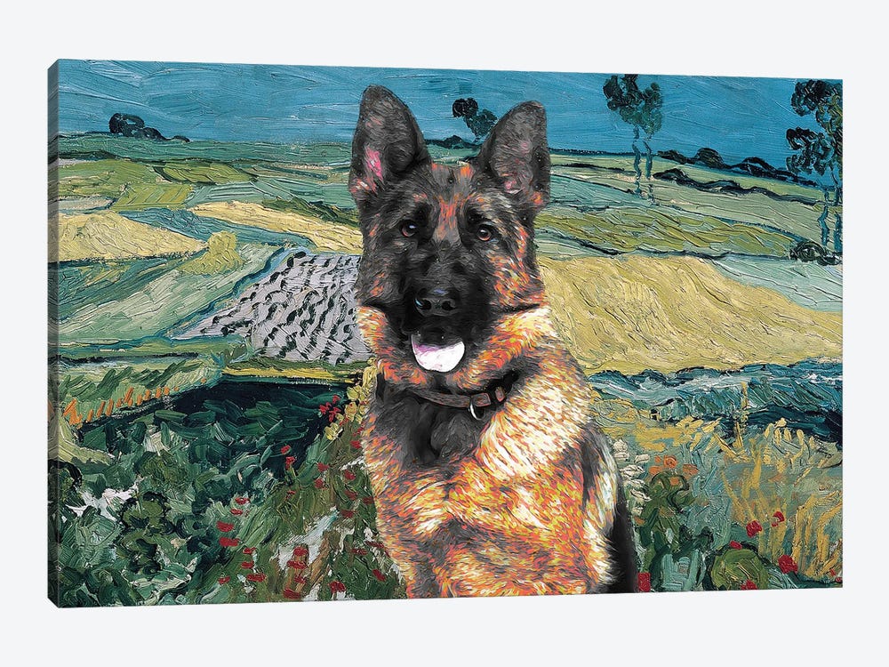 German Shepherd The Plain Of Auvers by Nobility Dogs 1-piece Canvas Art Print