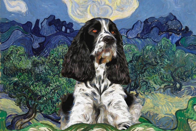 English Springer Spaniel Olive Trees