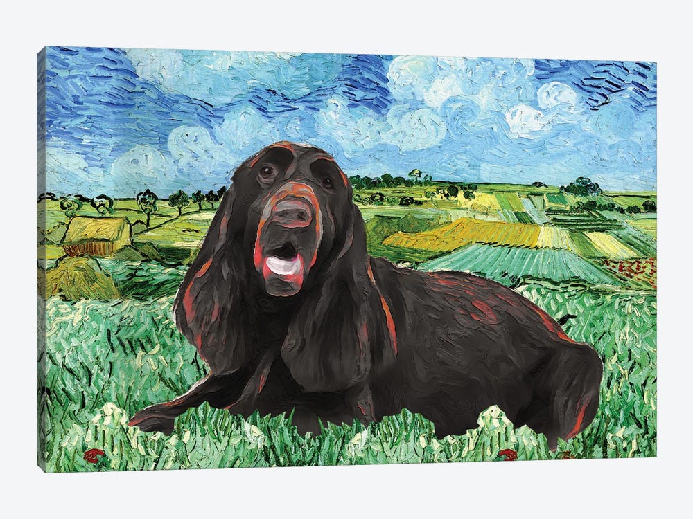 Field Spaniel The Plain Near Auvers by Nobility Dogs 1-piece Art Print
