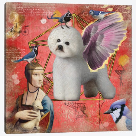 Bichon Frise Angel Da Vinci Canvas Print #NDG8} by Nobility Dogs Canvas Print