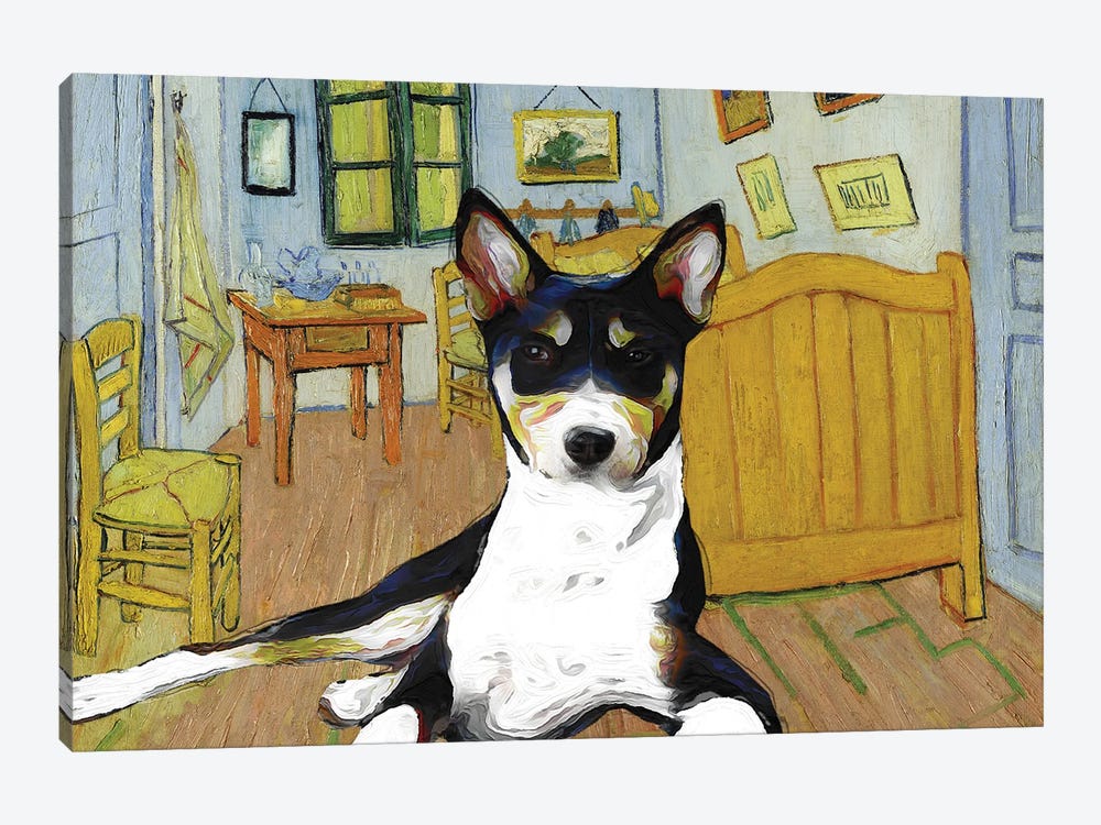 Basenji The Bedroom by Nobility Dogs 1-piece Canvas Artwork