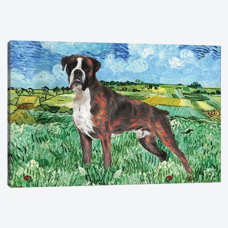 Boxer Dog The Plain Near Auvers Canvas Print #NDG91} by Nobility Dogs Art Print