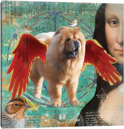 Chow Chow Angel Canvas Art Print - Nobility Dogs
