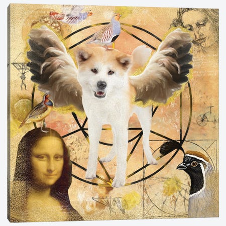 Akita Inu Angel Canvas Print #NDG923} by Nobility Dogs Canvas Print