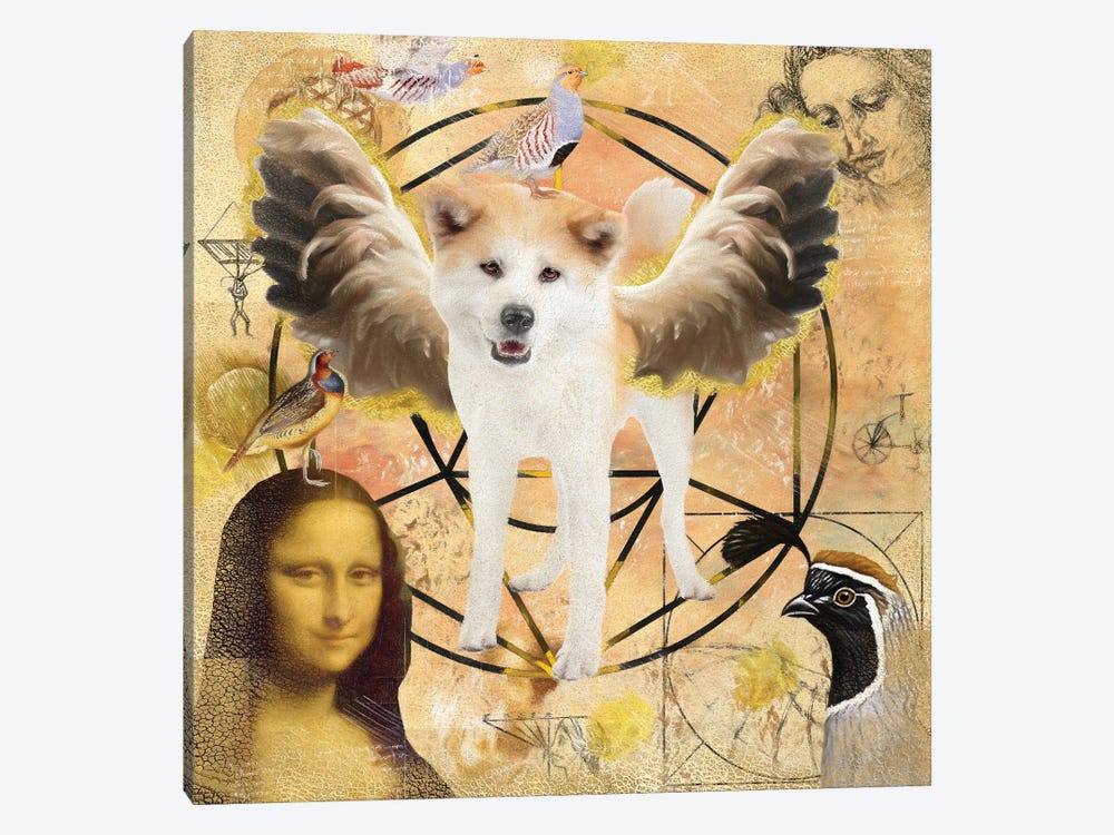 Akita Inu Angel by Nobility Dogs 1-piece Art Print