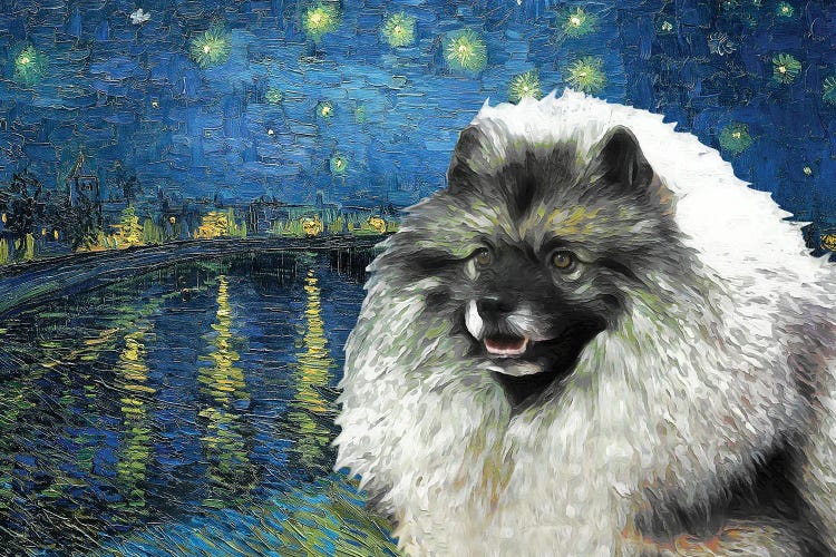 Keeshond Starry Night Over The Rhone