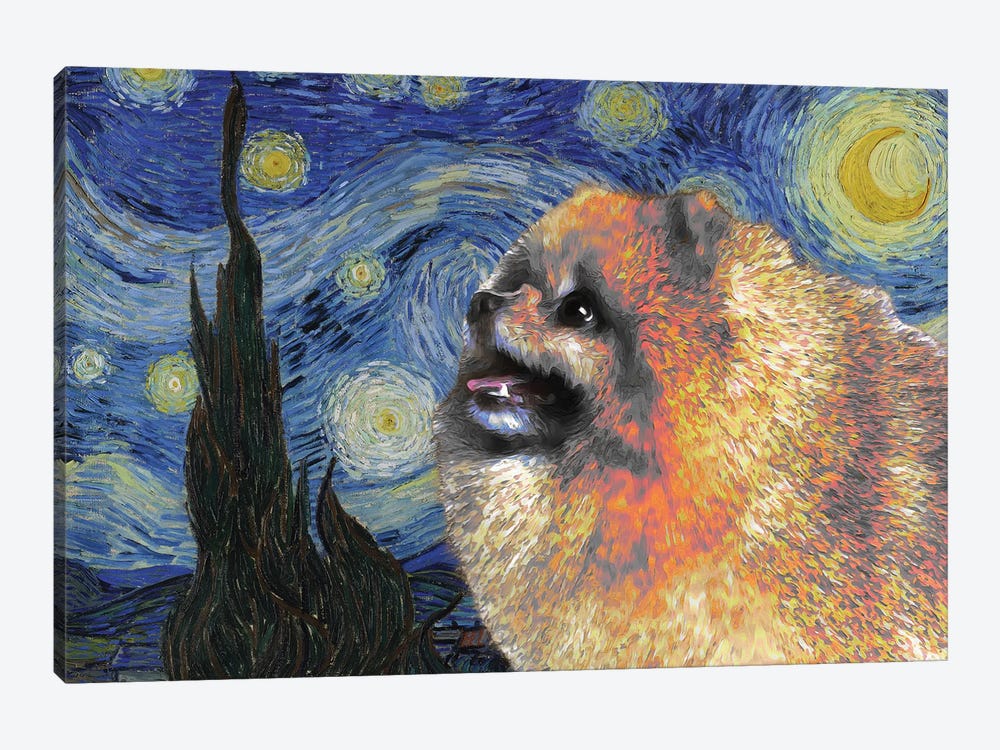 Pomeranian Starry Night by Nobility Dogs 1-piece Canvas Art Print