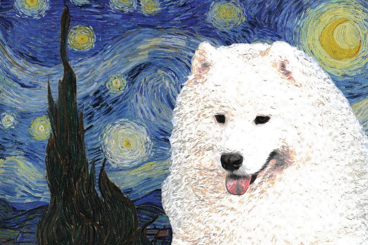 Samoyed Starry Night