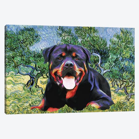 Rottweiler Olive Grove Canvas Print #NDG98} by Nobility Dogs Art Print