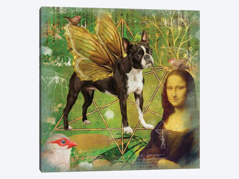 Boston Terrier Angel Da Vinci by Nobility Dogs 1-piece Art Print