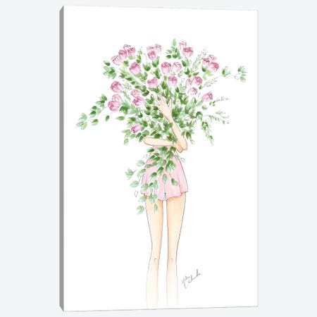 Spring Roses Canvas Print #NDN10} by Nadine de Almeida Canvas Art