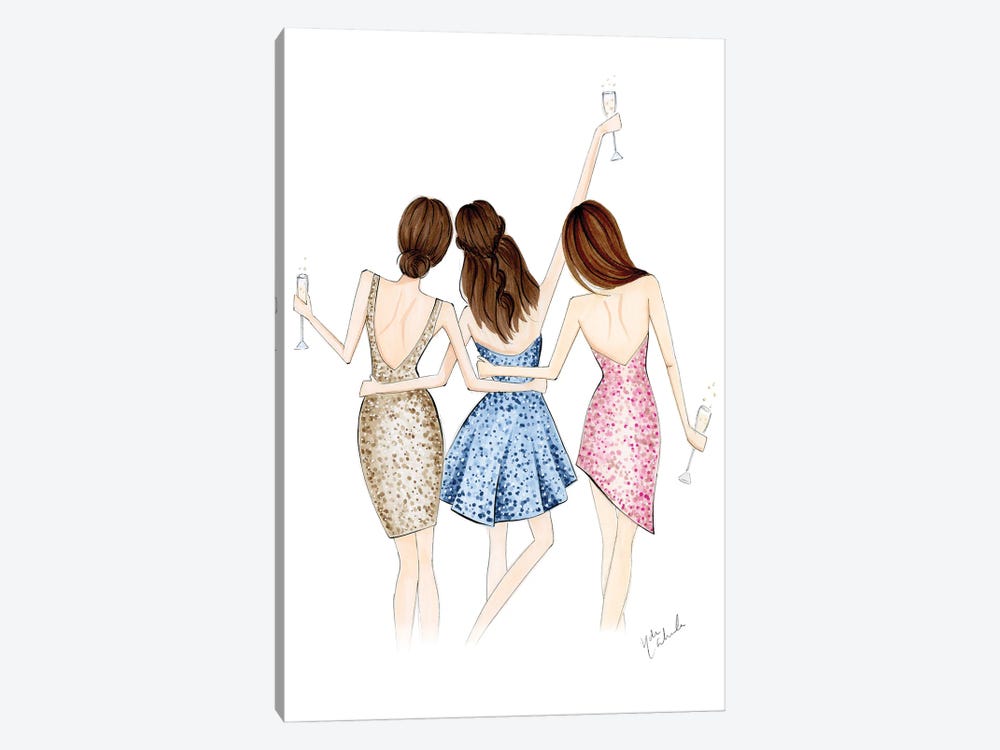 Cheers Trio by Nadine de Almeida 1-piece Canvas Print
