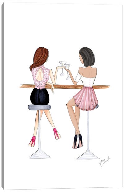 Cocktail Girls Canvas Art Print