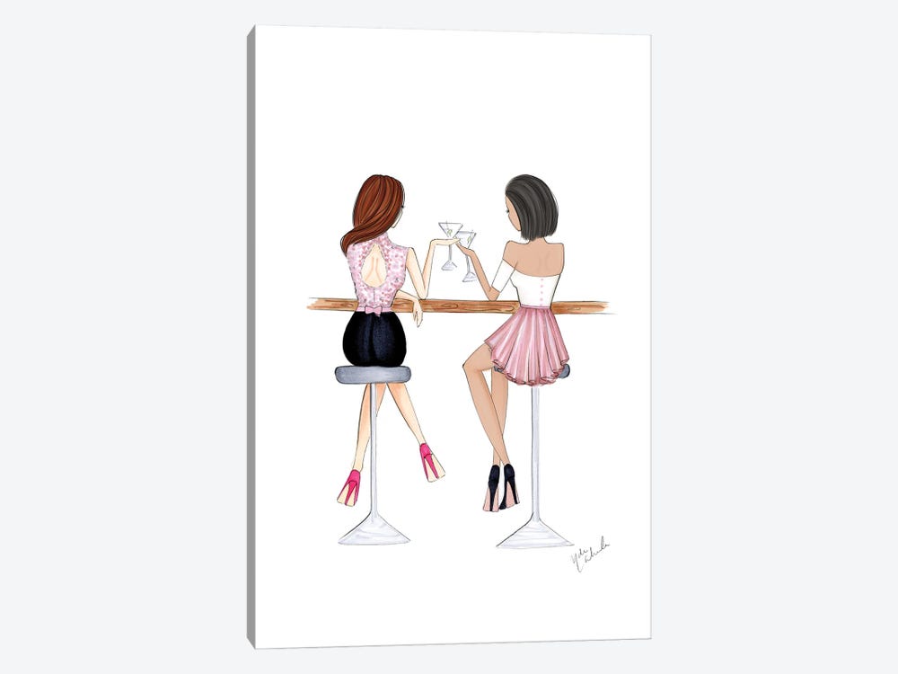 Cocktail Girls by Nadine de Almeida 1-piece Canvas Print