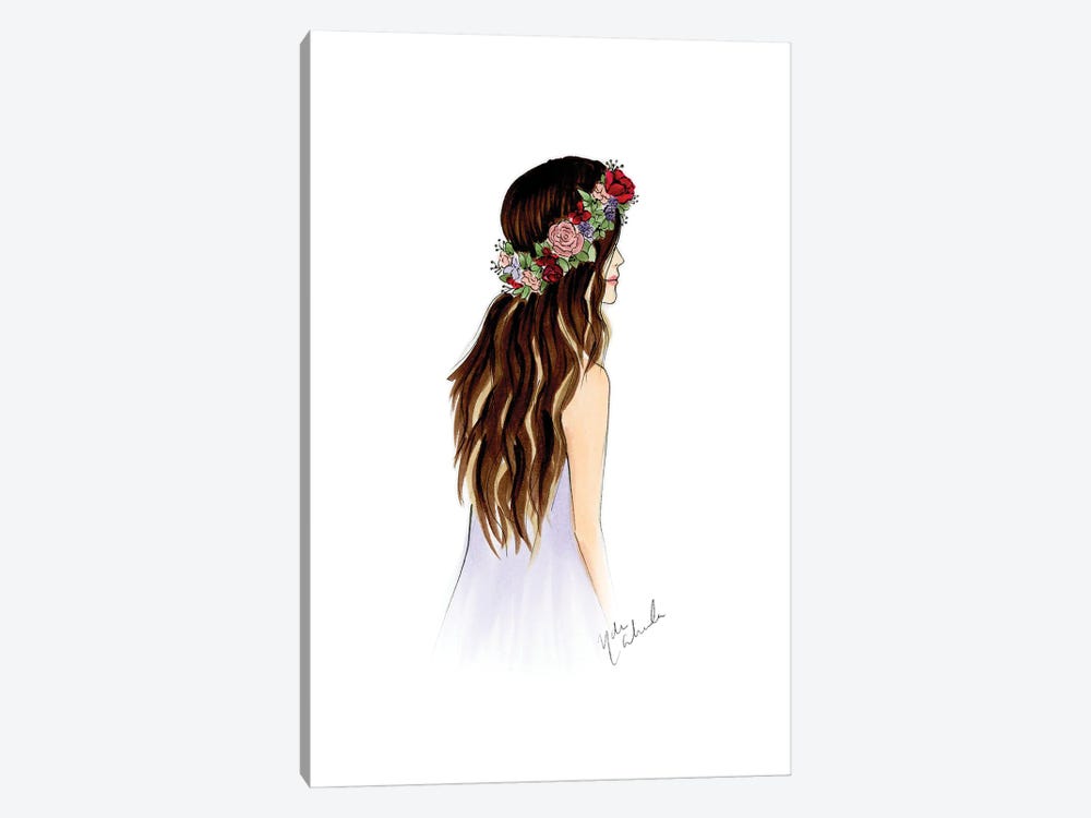 Flora Crown by Nadine de Almeida 1-piece Canvas Art Print
