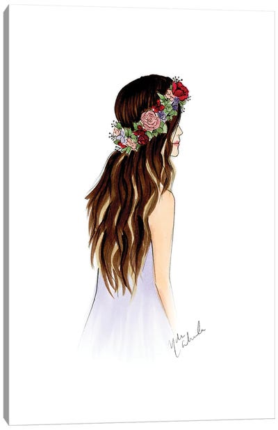 Flora Crown Canvas Art Print - Nadine de Almeida