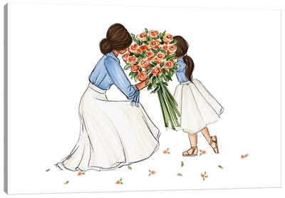 Mom And Daughter Canvas Art Print - Unconditional Love