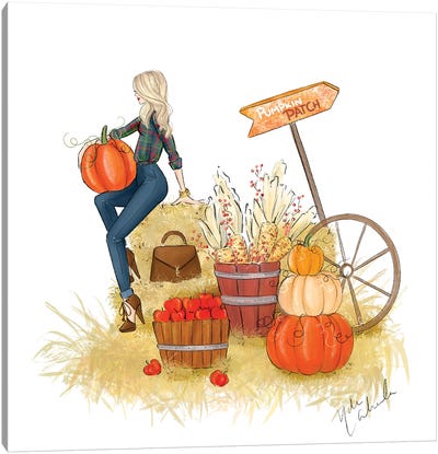 Fall Pumpkin Patch Canvas Art Print - Nadine de Almeida