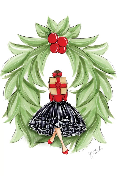 Christmas Wreath Girl