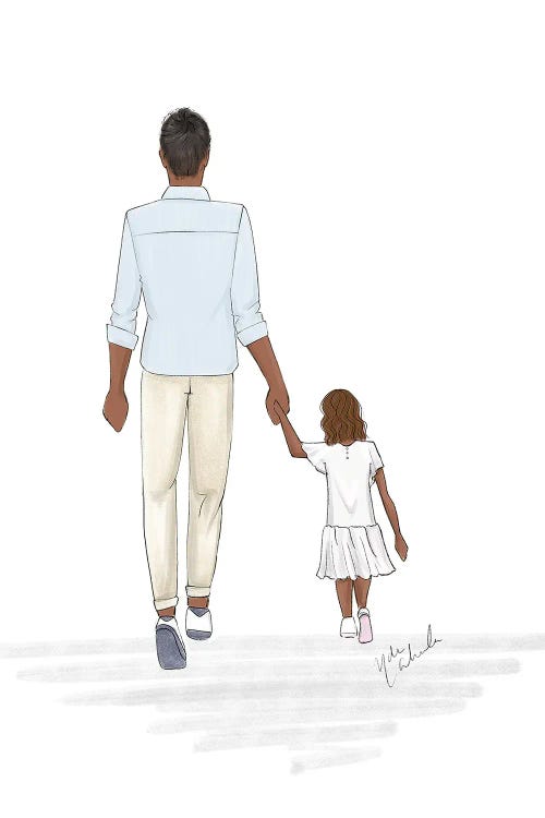Father And Daughter by Nadine de Almeida wall art