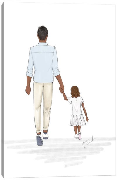 Father And Daughter Canvas Art Print - Nadine de Almeida
