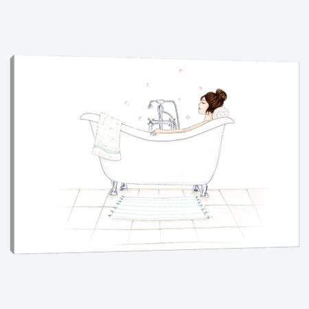 Bathtub Bubbles Canvas Print #NDN7} by Nadine de Almeida Canvas Print
