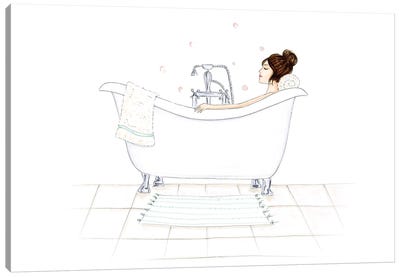 Bathtub Bubbles Canvas Art Print - Nadine de Almeida