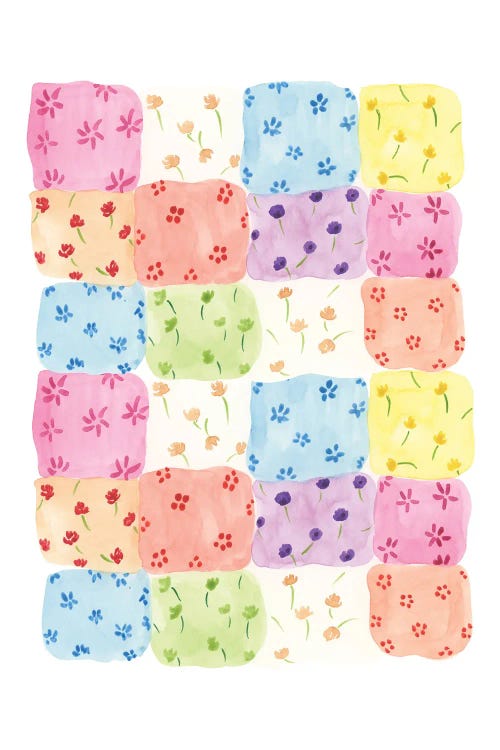 Pastel Patchwork by Nadine de Almeida wall art
