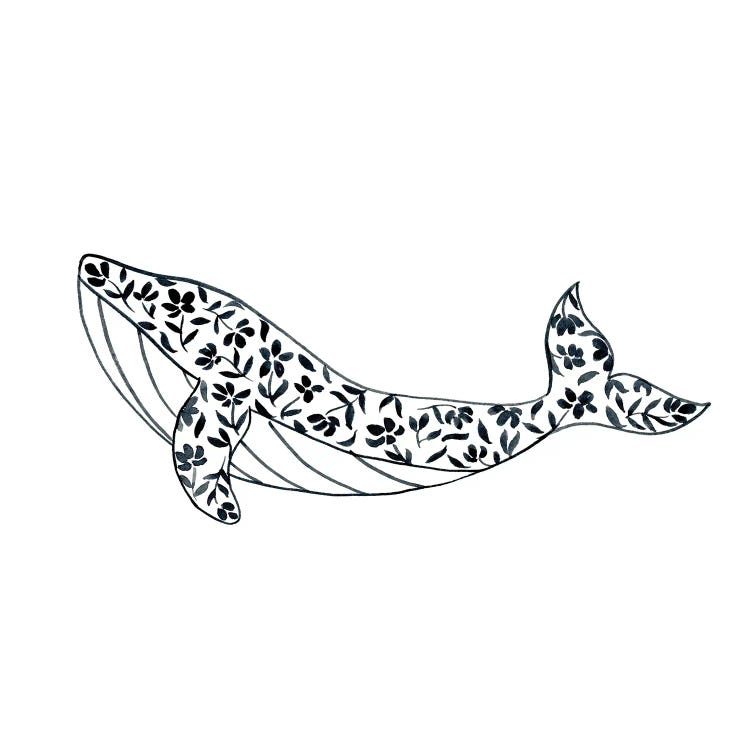 Monochromatic Floral Whale