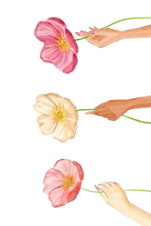 Handheld Poppies by Nadine de Almeida wall art