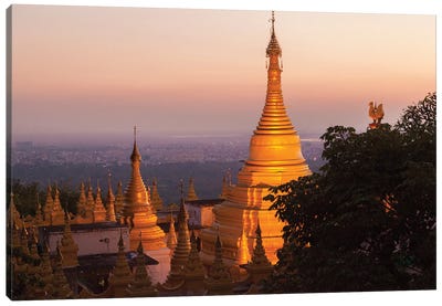 Mandalay Hill, Sutaungpyei Pagoda, Myanmar. Canvas Art Print - Southeast Asian Culture