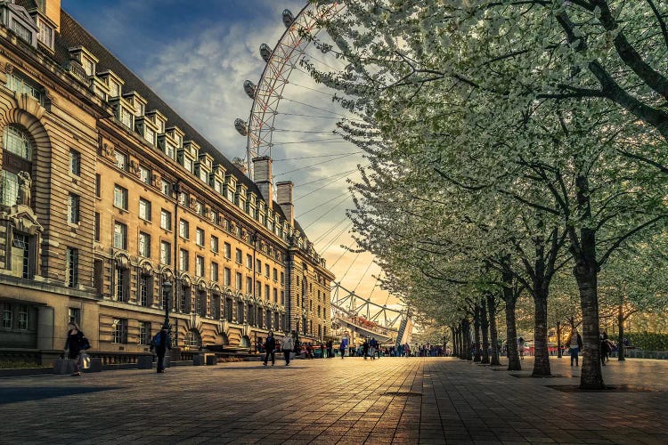 Last Daylights At The London Eye by Nader El Assy wall art