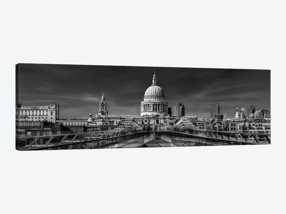 The Cathedral And The Millennium Bridge by Nader El Assy 1-piece Canvas Art