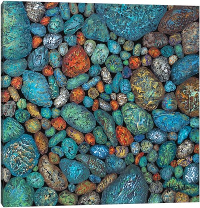 Fancy River Rocks Canvas Art Print - Ocean Treasures