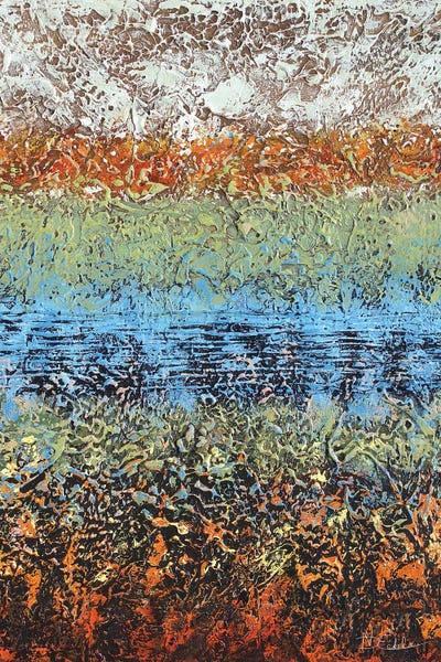 Hidden Pond by Nancy Eckels framed canvas print