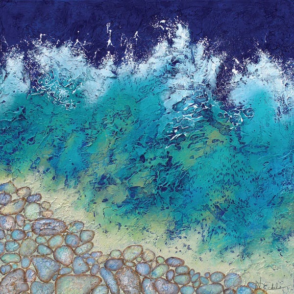 Ocean Blues: Rocky Beach by Nancy Eckels