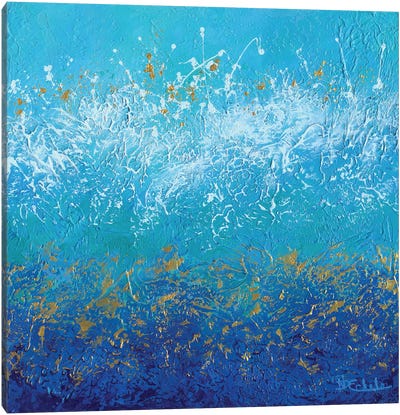 Splashy Wet Canvas Art Print - Nancy Eckels