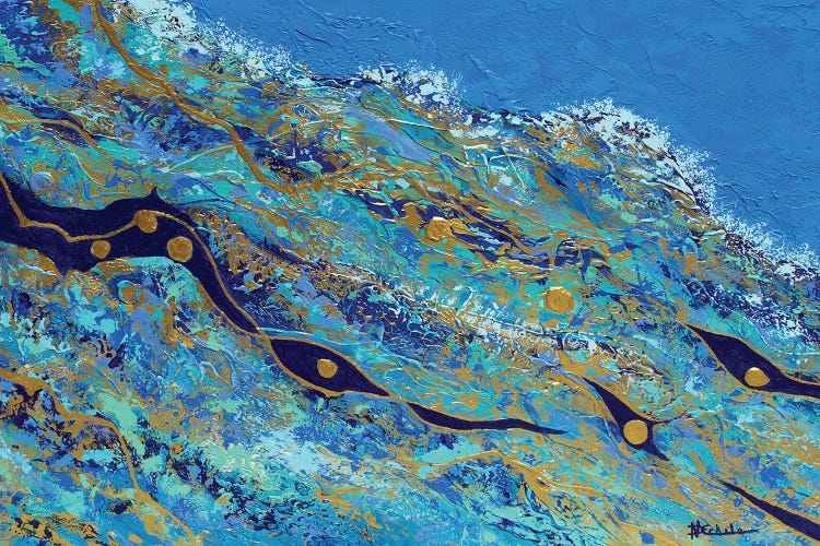 Golden Flow by Nancy Eckels wall art