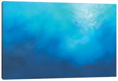In The Element Canvas Art Print - Blue Abstract Art