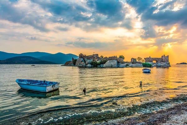 Rowboats: Lake Sunset II by Nejdet Duzen