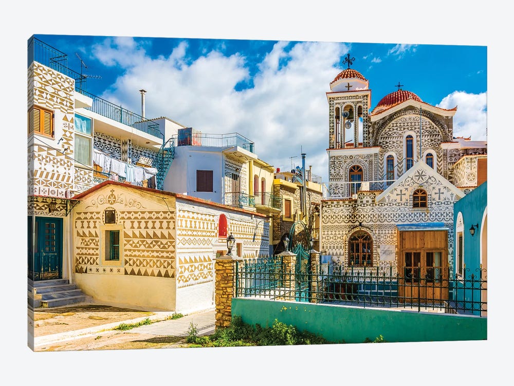 Pirgi Town Of Chios Island by Nejdet Duzen 1-piece Art Print