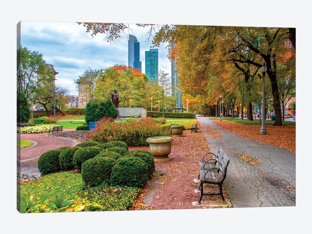 Autumn In Chicago by Nejdet Duzen 1-piece Canvas Wall Art