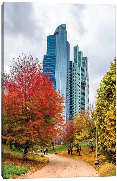Skyscrapers In Chicago Canvas Art Print - Nejdet Duzen