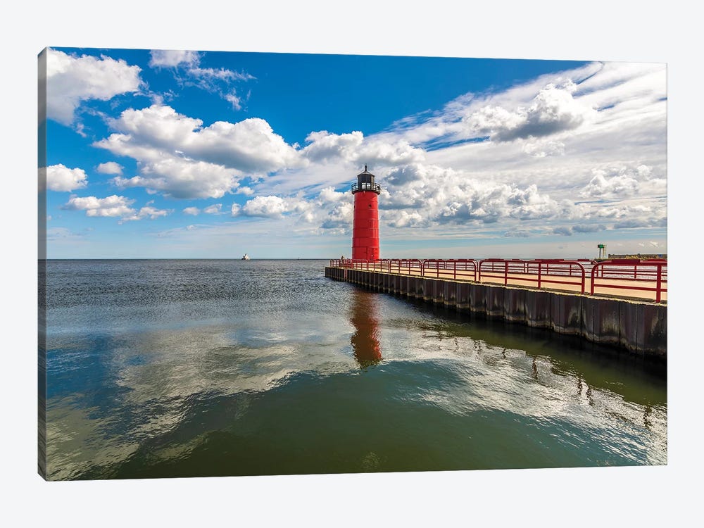 Milwaukee Pierhead Lighthouse by Nejdet Duzen 1-piece Canvas Art Print