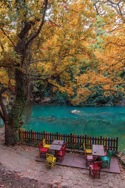 Autumn At Waterfall III by Nejdet Duzen framed canvas print