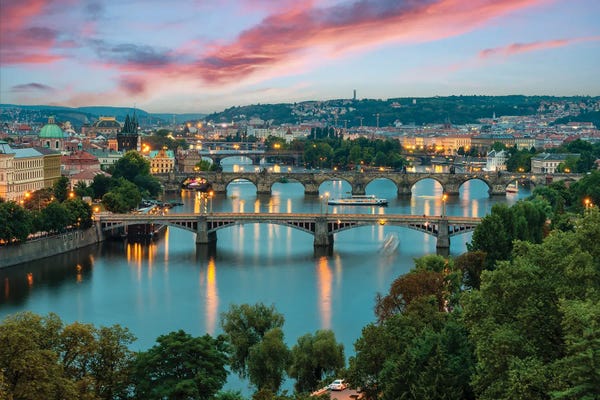 City Sunrises & Sunsets: Prague Bridges by Nejdet Duzen